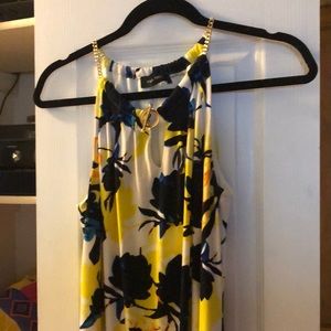 Ivan’s Trump yellow floral dress medium great condition